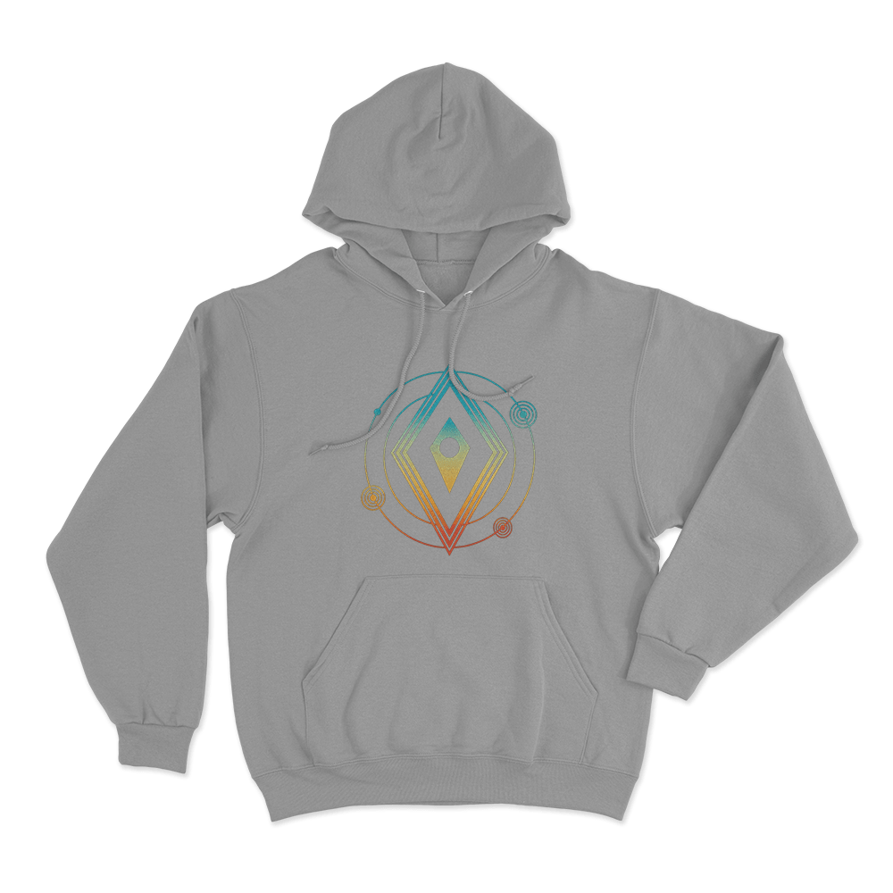 Cosmic Atlas Orbit Unisex Hoodie Grey Cosmic Atlas Orbit Unisex Hoodie Grey