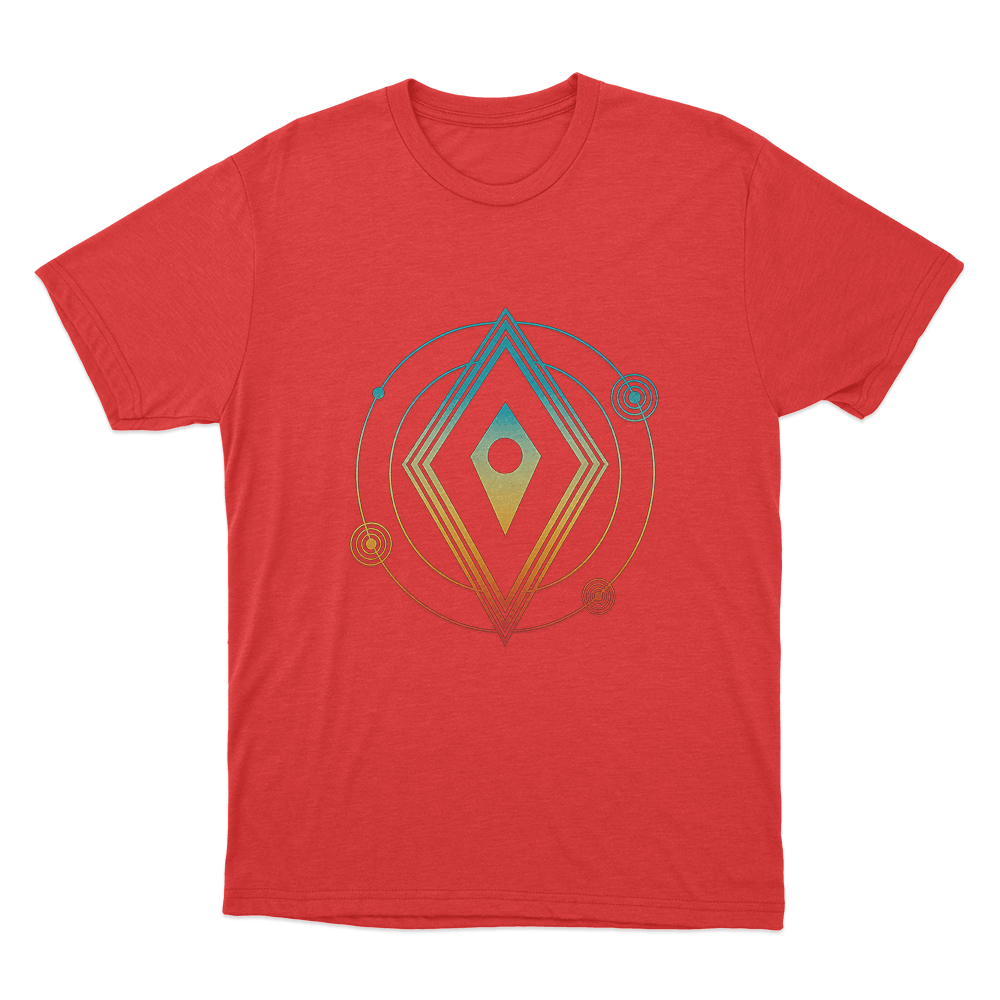Cosmic Atlas Orbit Unisex T Shirt Red Cosmic Atlas Orbit Unisex T Shirt Red