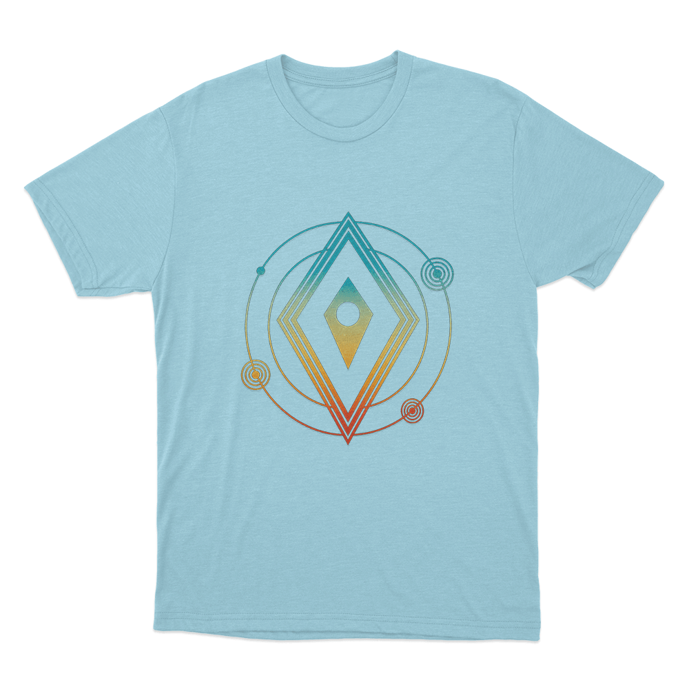 Cosmic Atlas Orbit Unisex T Shirt Sky Blue Cosmic Atlas Orbit Unisex T Shirt Sky Blue