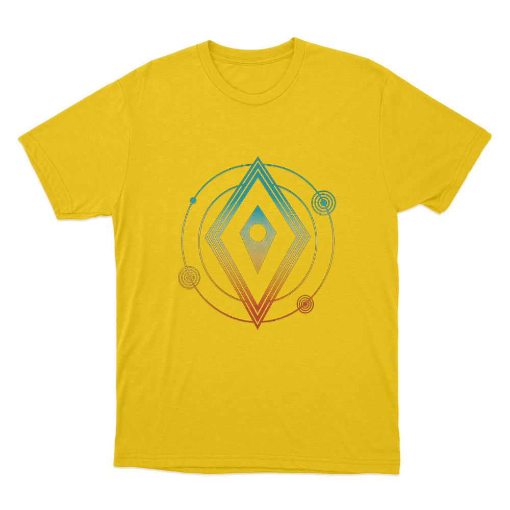Cosmic Atlas Orbit Unisex T Shirt Yellow Cosmic Atlas Orbit Unisex T Shirt Yellow