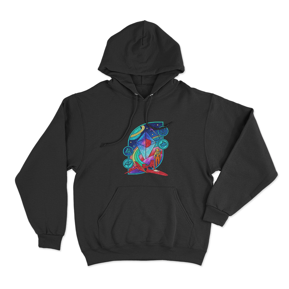 Galactic Explorer Adventure Unisex Hoodie Black Galactic Explorer Adventure Unisex Hoodie Black