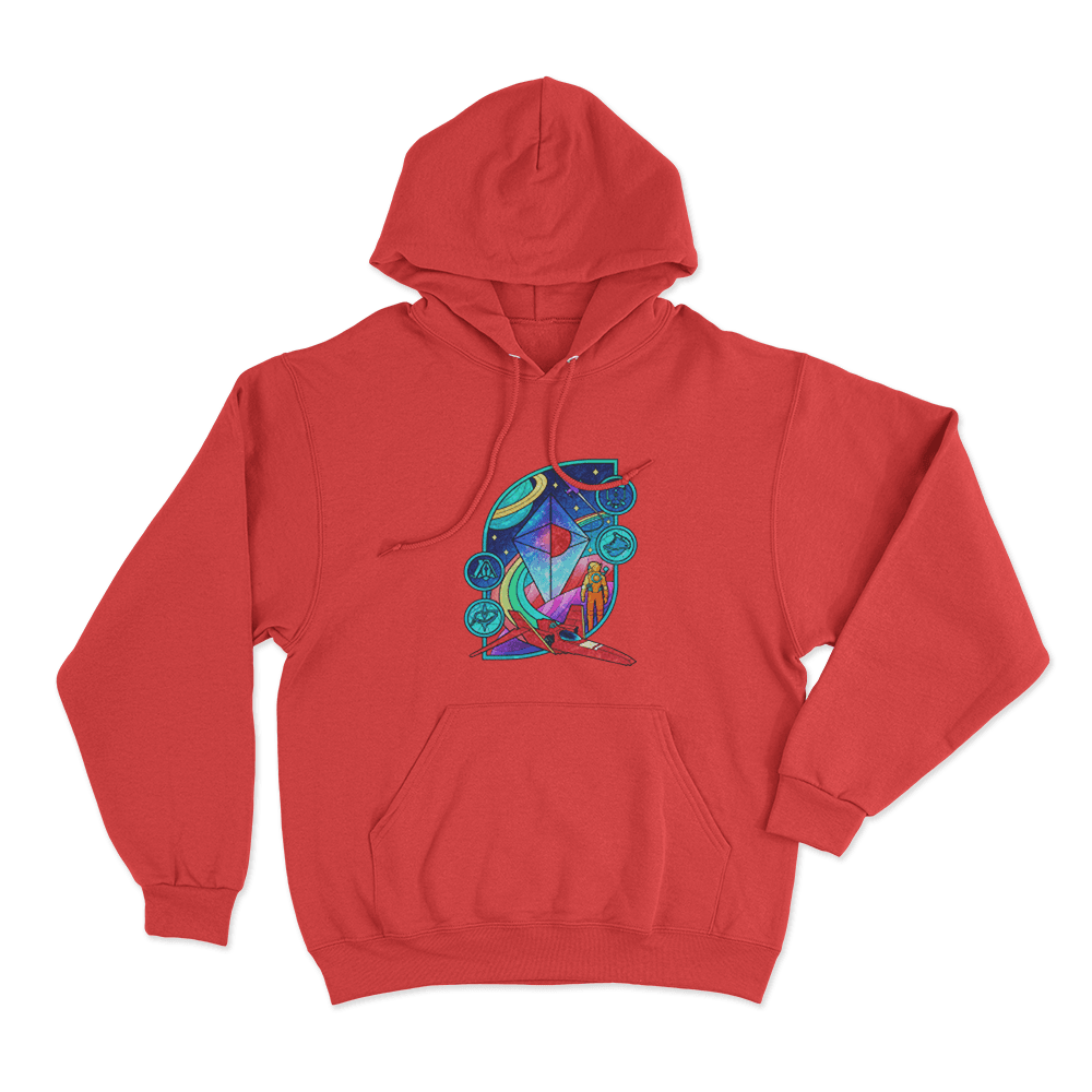 Galactic Explorer Adventure Unisex Hoodie Red Galactic Explorer Adventure Unisex Hoodie Red