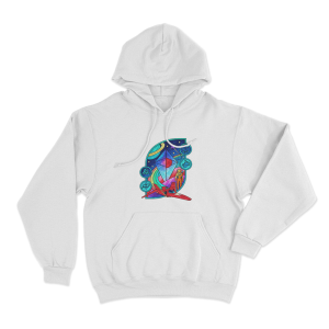 Galactic Explorer Adventure Unisex Hoodie White