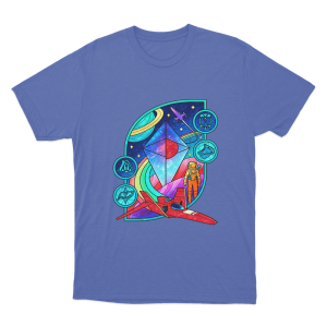 Galactic Explorer Adventure Unisex T Shirt Blue