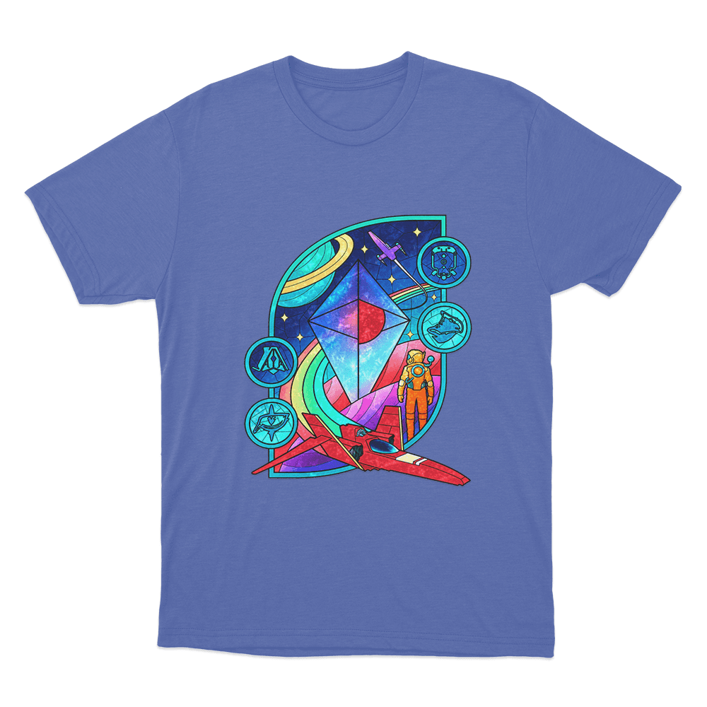 Galactic Explorer Adventure Unisex T Shirt Blue Galactic Explorer Adventure Unisex T Shirt Blue