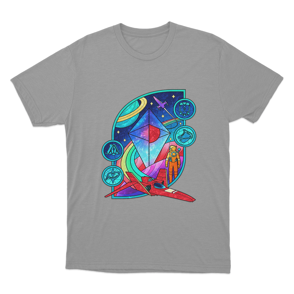 Galactic Explorer Adventure Unisex T Shirt Grey Galactic Explorer Adventure Unisex T Shirt Grey