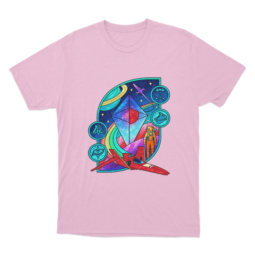 Galactic Explorer Adventure Unisex T Shirt Pink Galactic Explorer Adventure Unisex T Shirt Pink