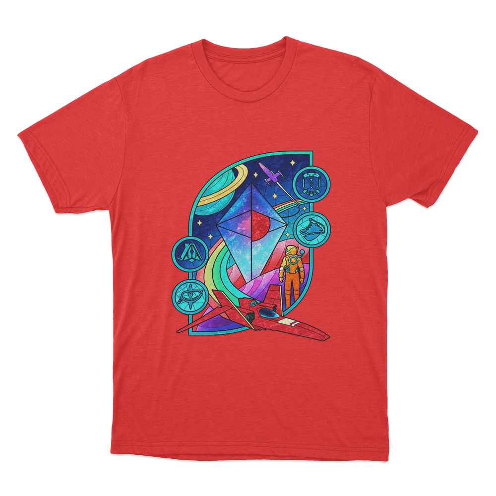 Galactic Explorer Adventure Unisex T Shirt Red Galactic Explorer Adventure Unisex T Shirt Red