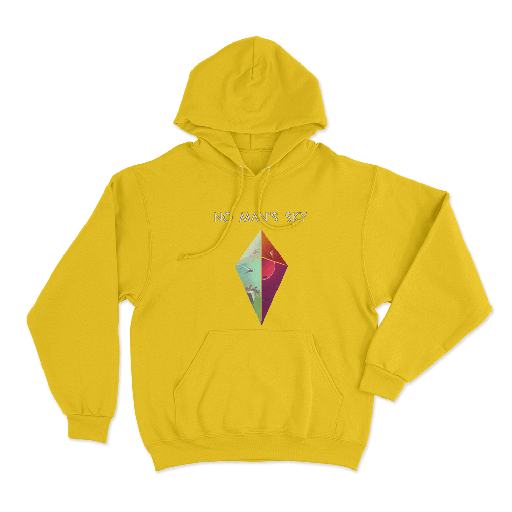 No Man's Sky Diamond Worlds Unisex Hoodie Yellow No Mans Sky Diamond Worlds Unisex Hoodie Yellow