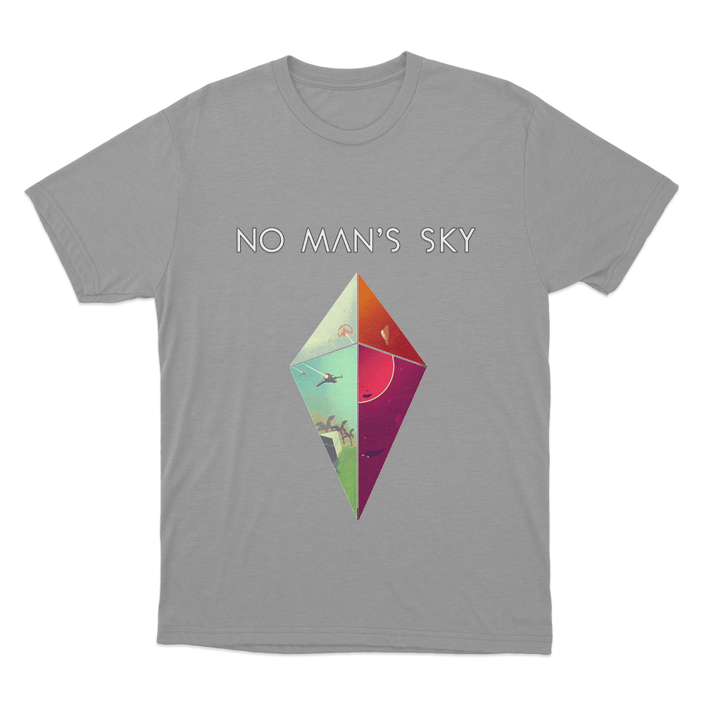 No Man's Sky Diamond Worlds Unisex T Shirt Grey No Mans Sky Diamond Worlds Unisex T Shirt Grey