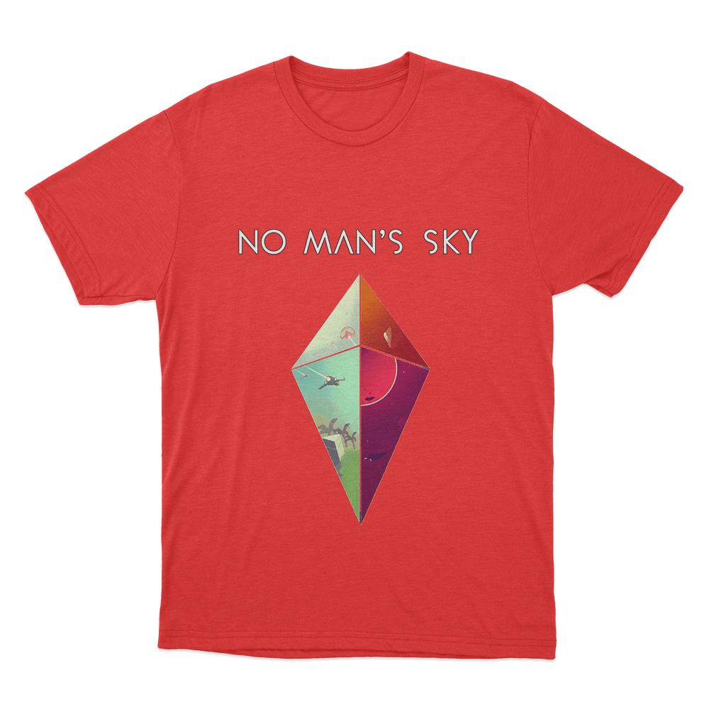 No Man's Sky Diamond Worlds Unisex T Shirt Red No Mans Sky Diamond Worlds Unisex T Shirt Red