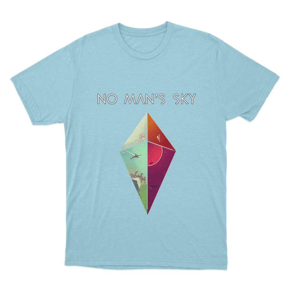 No Man's Sky Diamond Worlds Unisex T Shirt Sky Blue No Mans Sky Diamond Worlds Unisex T Shirt Sky Blue