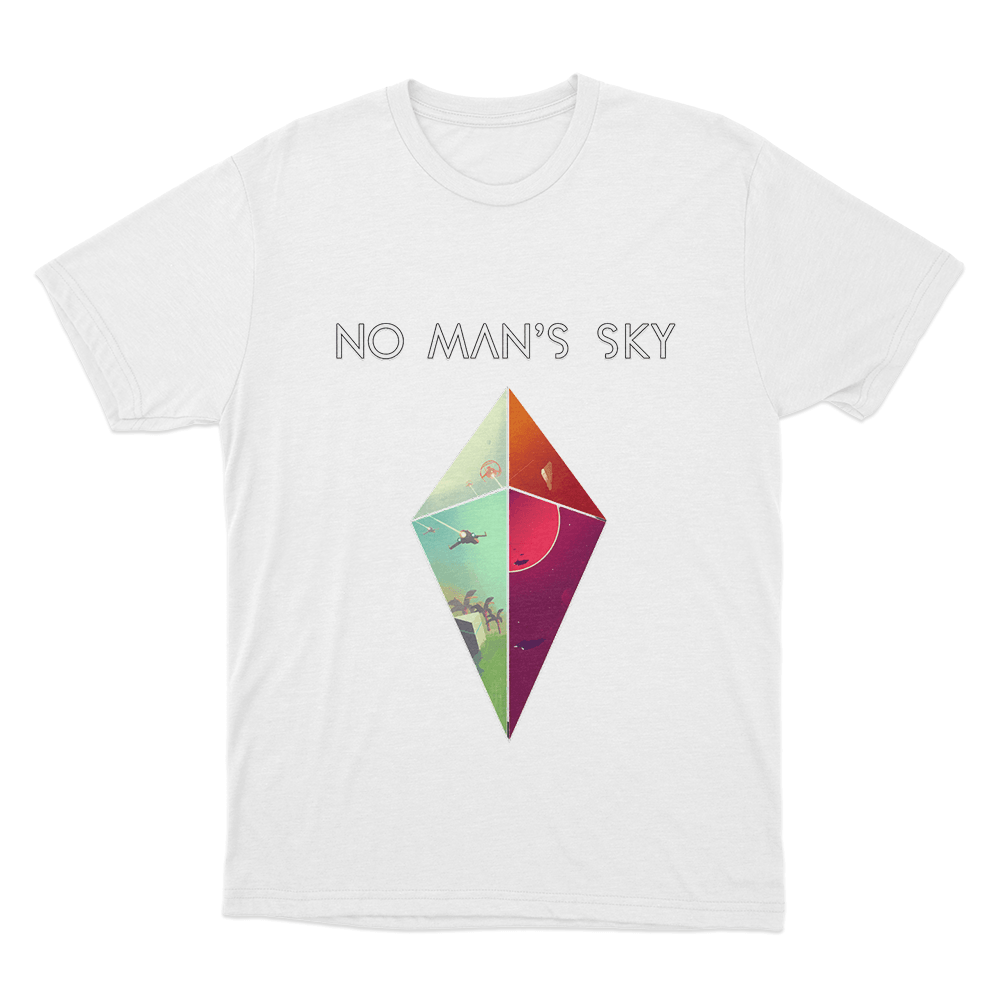 No Man's Sky Diamond Worlds Unisex T Shirt White No Mans Sky Diamond Worlds Unisex T Shirt White