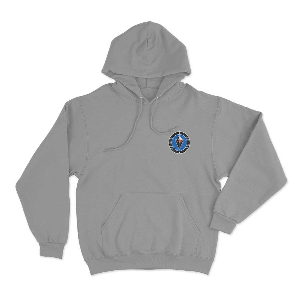 No Mans Sky Emblem Unisex Hoodie Grey No Mans Sky Emblem Unisex Hoodie Grey