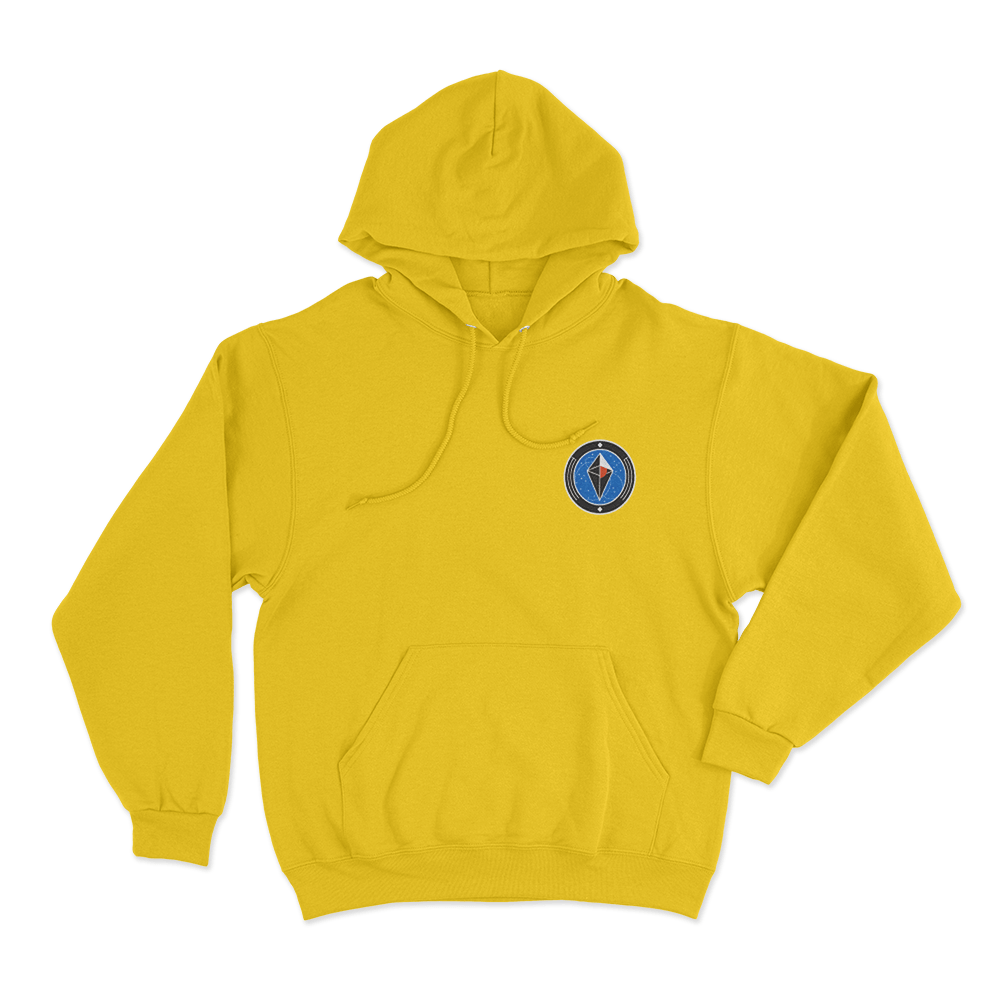 No Mans Sky Emblem Unisex Hoodie Yellow No Mans Sky Emblem Unisex Hoodie Yellow