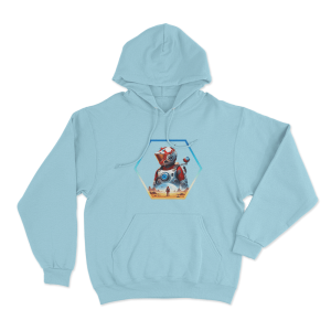 No Mans Sky Explorer Unisex Hoodie Sky Blue 1