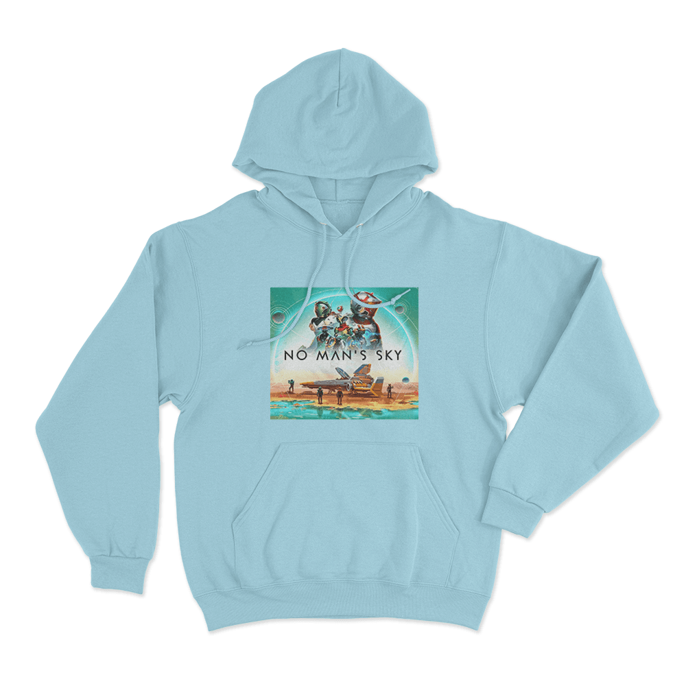 No Man's Sky Galactic Explorers Unisex Hoodie Sky Blue No Mans Sky Galactic Explorers Unisex Hoodie Sky Blue