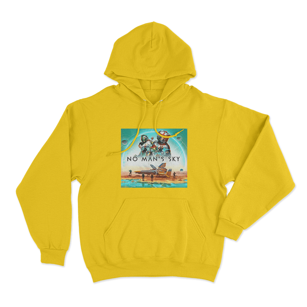 No Man's Sky Galactic Explorers Unisex Hoodie Yellow No Mans Sky Galactic Explorers Unisex Hoodie Yellow